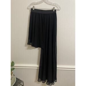 Silence & Noise, Black Asymmetrical Hem Skirt, Size Small